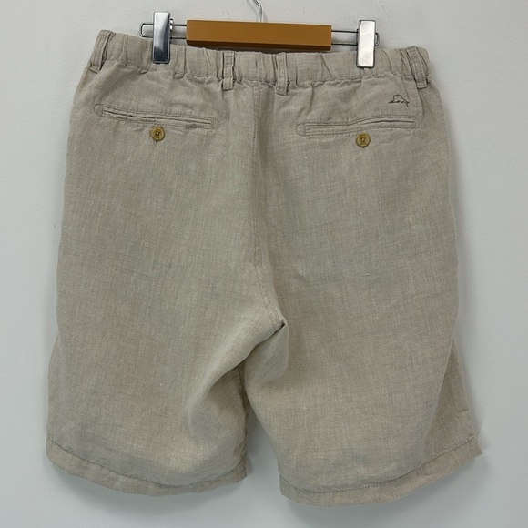 Tommy Bahama Men's Tan Linen Blend Shorts Travel Resort Golf Vacation Wedding - Picture 5 of 10